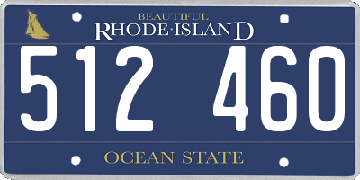RI license plate 512460