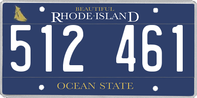 RI license plate 512461