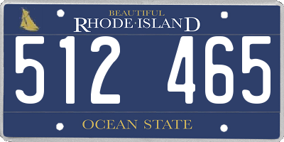 RI license plate 512465