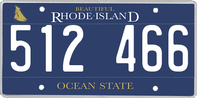 RI license plate 512466