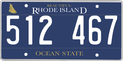 RI license plate 512467