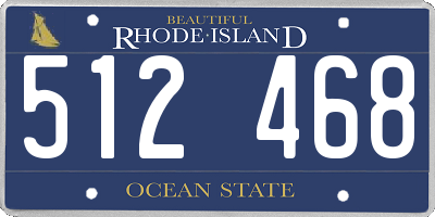 RI license plate 512468