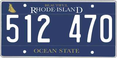 RI license plate 512470