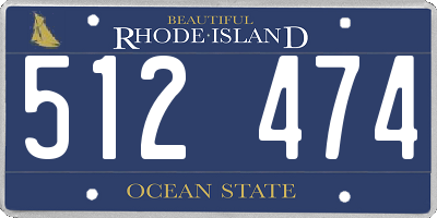 RI license plate 512474