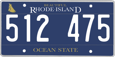 RI license plate 512475