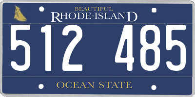 RI license plate 512485