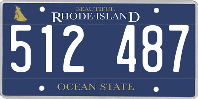 RI license plate 512487