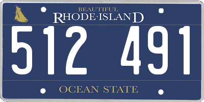 RI license plate 512491