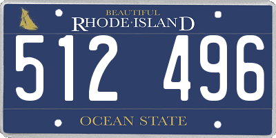 RI license plate 512496