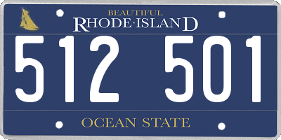 RI license plate 512501