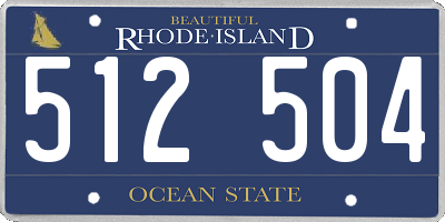 RI license plate 512504