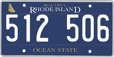 RI license plate 512506