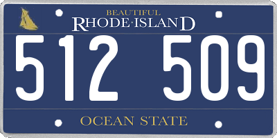 RI license plate 512509