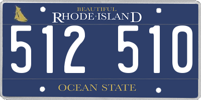 RI license plate 512510