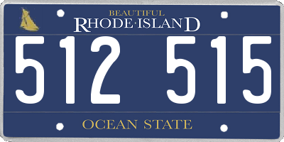 RI license plate 512515