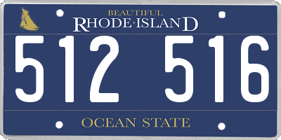 RI license plate 512516