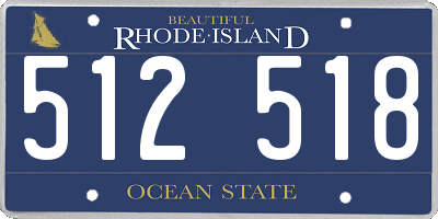 RI license plate 512518