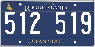 RI license plate 512519