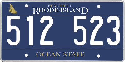 RI license plate 512523