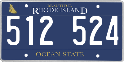 RI license plate 512524