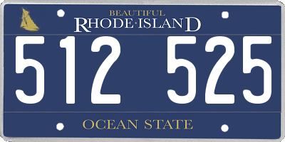 RI license plate 512525