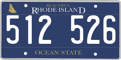 RI license plate 512526