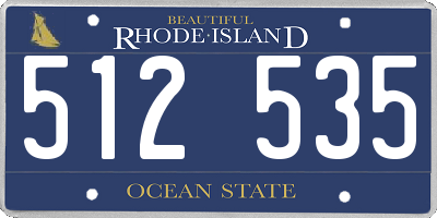 RI license plate 512535