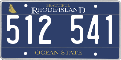 RI license plate 512541