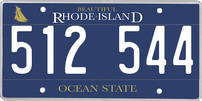 RI license plate 512544