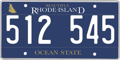 RI license plate 512545