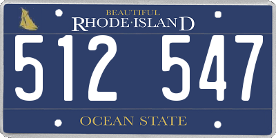 RI license plate 512547