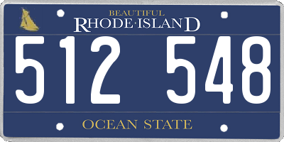 RI license plate 512548