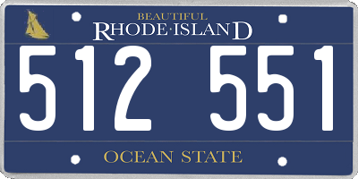 RI license plate 512551