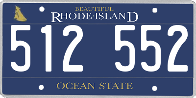 RI license plate 512552