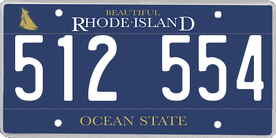 RI license plate 512554