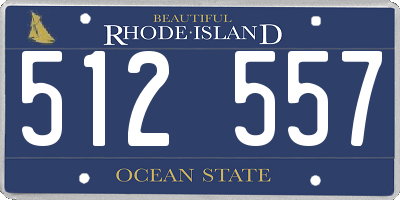 RI license plate 512557