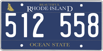 RI license plate 512558