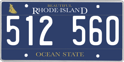 RI license plate 512560