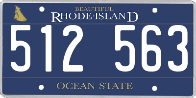 RI license plate 512563