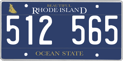 RI license plate 512565