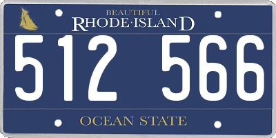 RI license plate 512566
