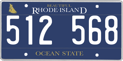RI license plate 512568