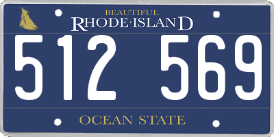 RI license plate 512569