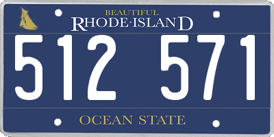 RI license plate 512571