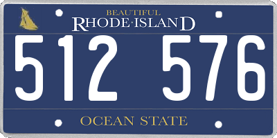 RI license plate 512576
