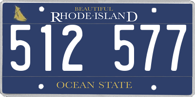 RI license plate 512577