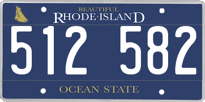RI license plate 512582