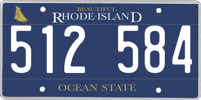 RI license plate 512584