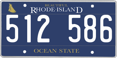 RI license plate 512586