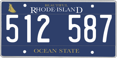 RI license plate 512587